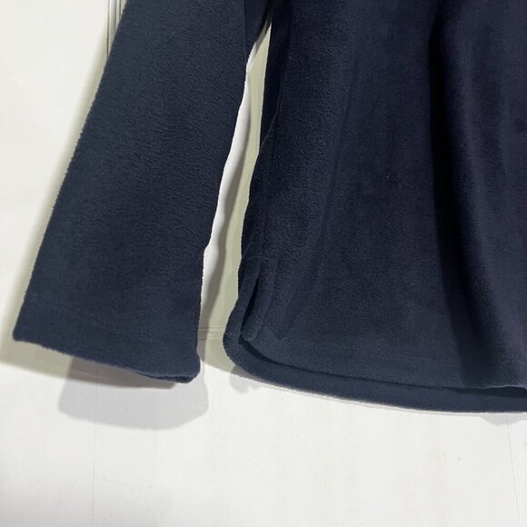 Talbots Fleece Mockneck Sweater Navy Blue Size Medium Cozy Warm NWT - Picture 3 of 10